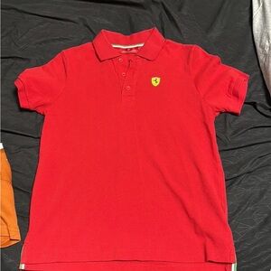 Ferrari Scuderia Red Polo kids L Shirt, Ferrari shield Logo